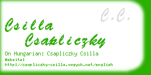 csilla csapliczky business card